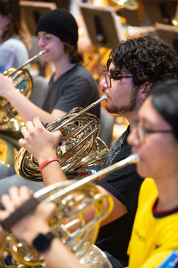 Students in rehearsal