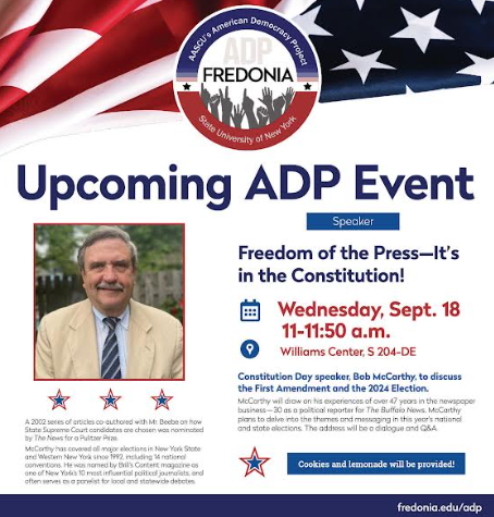 Keynote Speaker for Constitution Day, Williams Center September 18 from 11am-11:50am