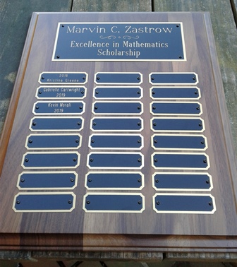 Zastrow Scholarship Plaque