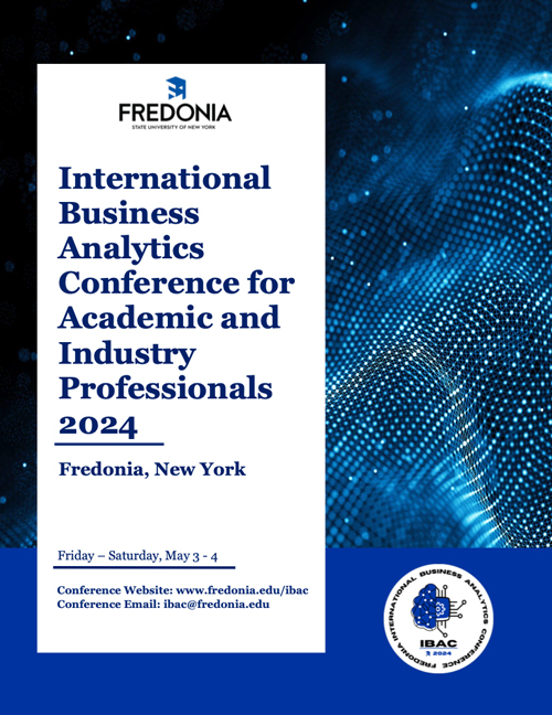 Program cover for the International Business Analytics Conference for Academic and Industry Professionals, 2024