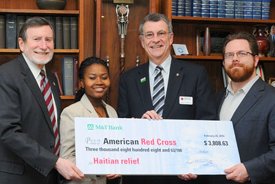 Haitian Relief Fund presents check to Red Cross