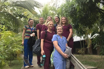 Fredonia students working together in Honduras