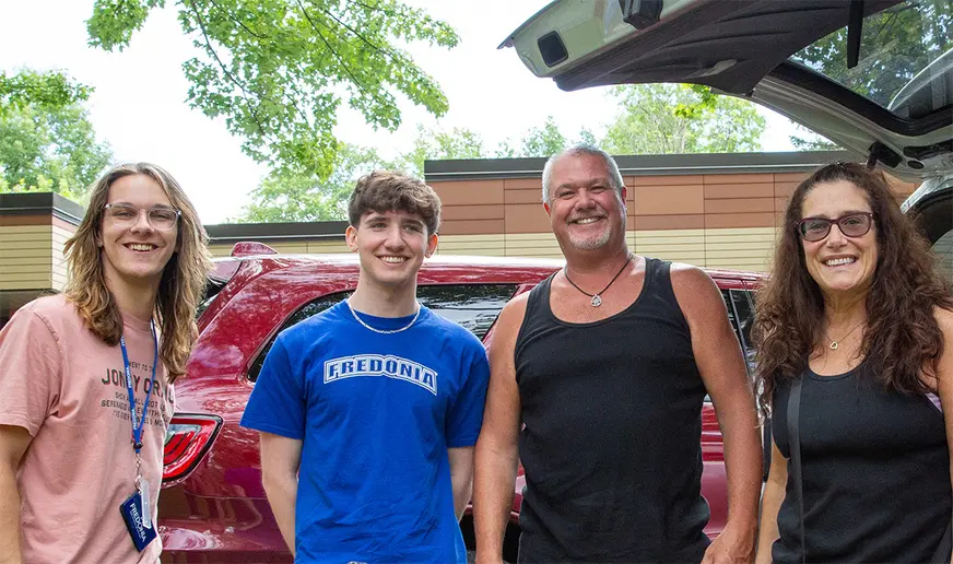 photo of smiling family members