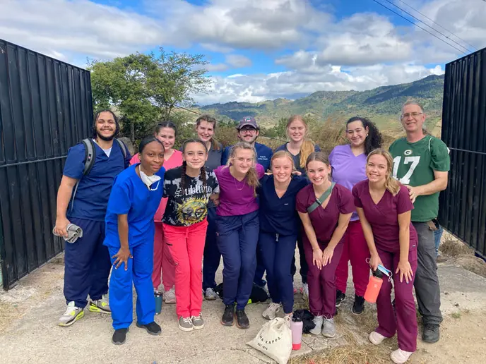 Student group in Honduras