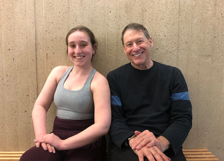 Brooke Jasinski with SUNY Distinguished Teaching Professor Paul Mockovak.