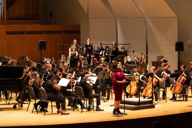 student pops orchestra performing