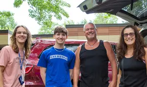 photo of smiling family members