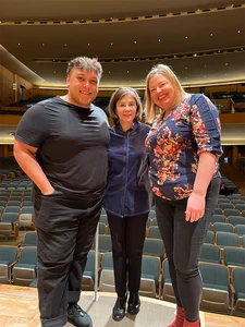 Lynne McMurtry and Jordan Pitts with JoAnn Falletta