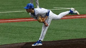 Peyton Ahlstrom on the pitching mound