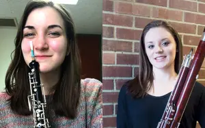 Concerto Competition winners Allison Dana and Lauren Henning.