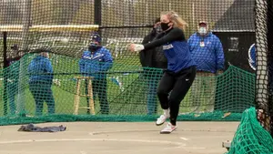 Eleanor Clark with the hammerthrow