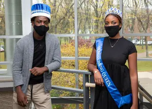 Homecoming King Josue Petion and Queen Patrice Townsend