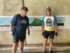 Jeff Meredith with his brother, Eric, at the Eastern Continental Divide.