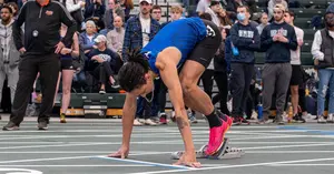 Jordan Lockett on the starting line