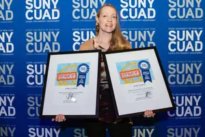 Graphic Designer/Photographer Lori Deemer with SUNY CUAD awards.