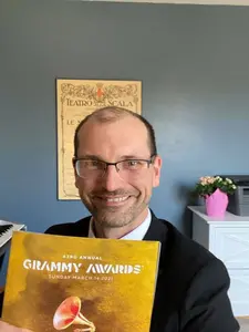 Dr. Adam Luebke with GRAMMY program