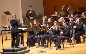 Wind Ensemble on King Concert Hall state.