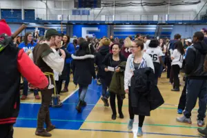 students at Activities Night in Steele Hall