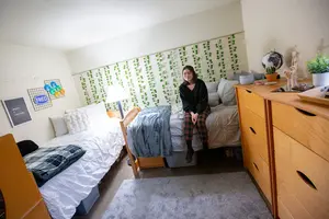 Alice Khanthavout, in her award-winning residence hall room.