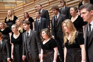 Members of the Fredonia Chamger choir singing