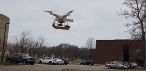 photo of drone flying