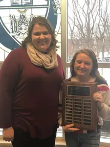 Grace Breen (right) and Residence Hall Director Jill Swanson.