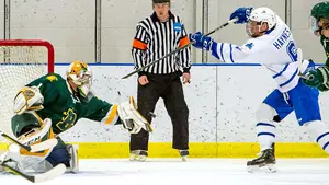 Jacob Haynes playing hockey