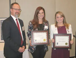 Chautauqua County Chamber of Commerce CEO Todd Tranum, Simone Sellstrom (center) and Monica Kemp-Simpson.