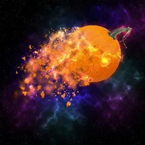 illustration of exploding pumpkin