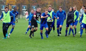 soccer players celebrating