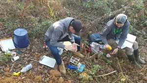 student participating in soils competition