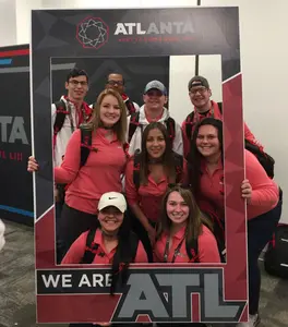 Students who were part of the Fredonia Super Bowl contingent