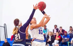 Anna Chiacchia goes in for a layup vs. Pitt.-Bradford