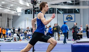 student running on the track