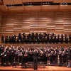 choirs singing in Rosch Recital Hall